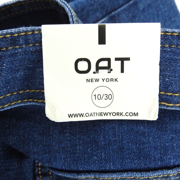 New Oat NY High Rise Wide Leg Blue Jeans Size 10 30 Tie Belt Fall Staple Denim - Picture 5 of 8